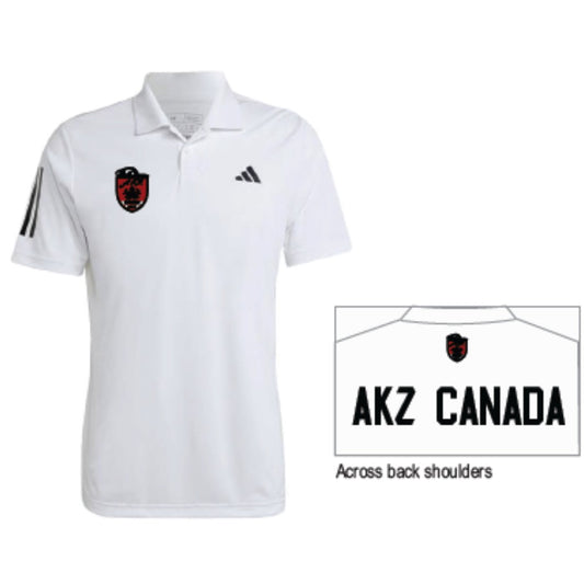 AKZ Canada Adidas 3 Stripes Club Polo White