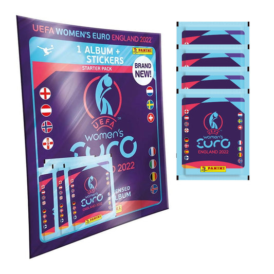 Panini UEFA Women's Euro 2022 Stickers - Mega Starter Pack (Album + 51 Stickers)