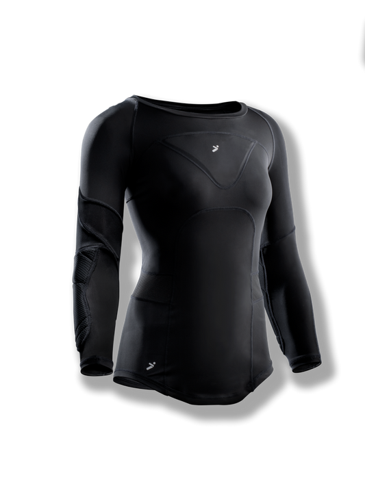 Maillot de corps 3/4 de gardien de but Storelli BodyShield pour femme, noir
