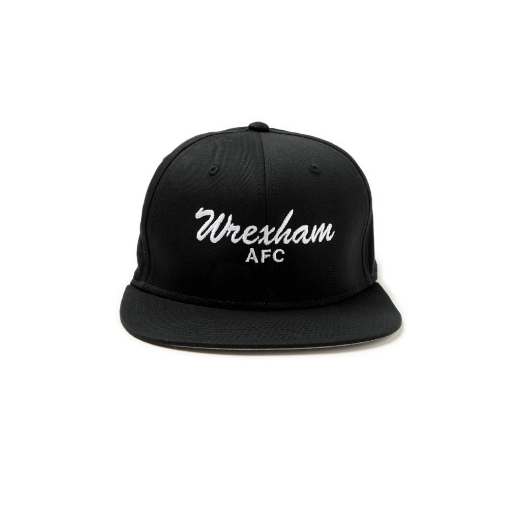Wrexham Black Script Flat Peak Hat