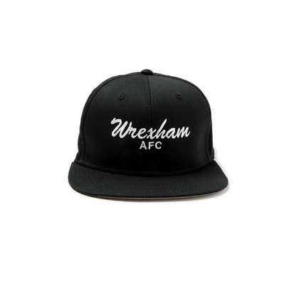 Wrexham Black Script Flat Peak Hat