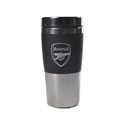 Arsenal Black & Silver Travel Mug