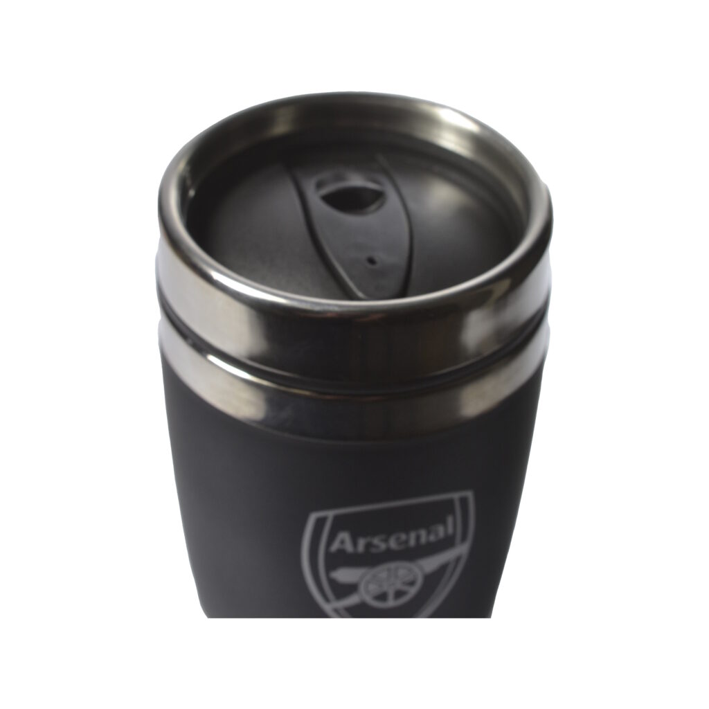 Arsenal Black & Silver Travel Mug
