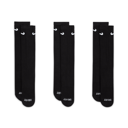 Nike Everyday Plus Cushioned Training Crew Socks Black