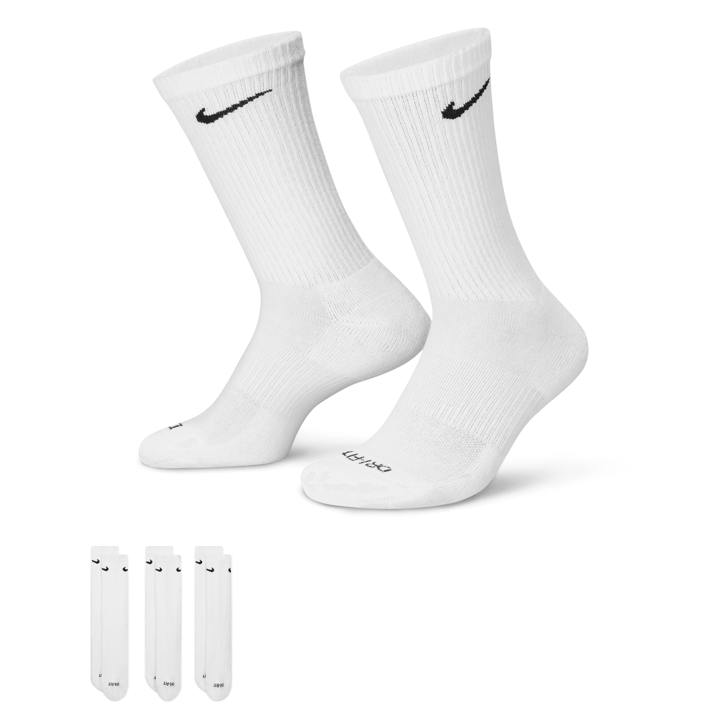 Nike Everyday Plus Cushioned Training Crew Socks White