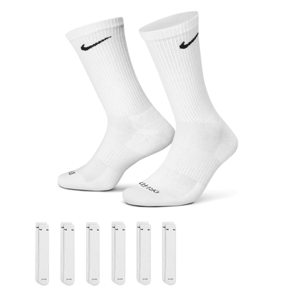 Chaussettes d'entraînement Nike Everyday Plus Cushioned Crew blanches