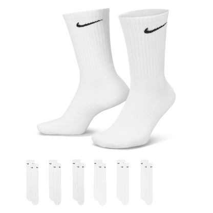 Chaussettes d'entraînement Nike Everyday Cushioned Crew blanches