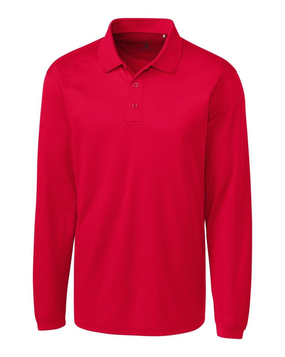 Clique Oslo Pique Polo Long Sleeve Red