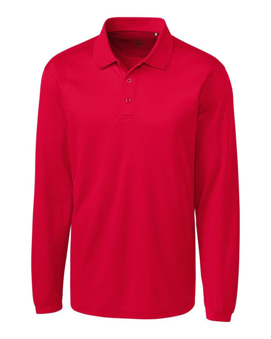 Clique Oslo Pique Polo Long Sleeve Red