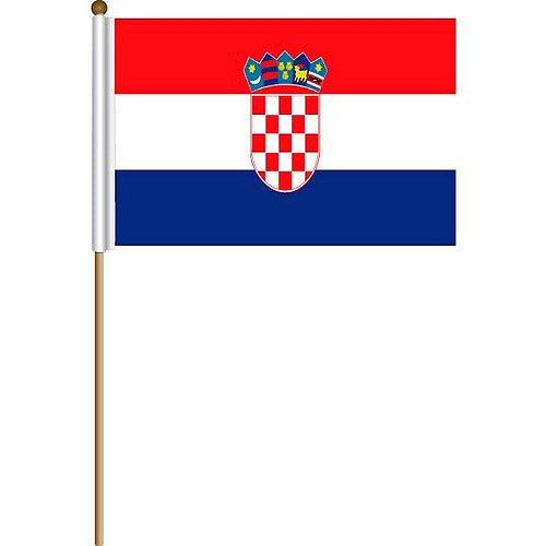 Croatia Stick Flag (12" x 18")