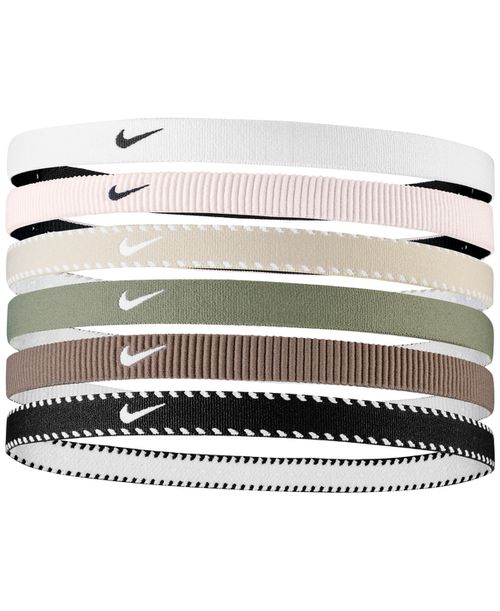 Nike Flex Classic Headbands 6 Pack White/Light Army/Black