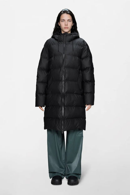 Rains Alta Longer Puffer Jacket Black