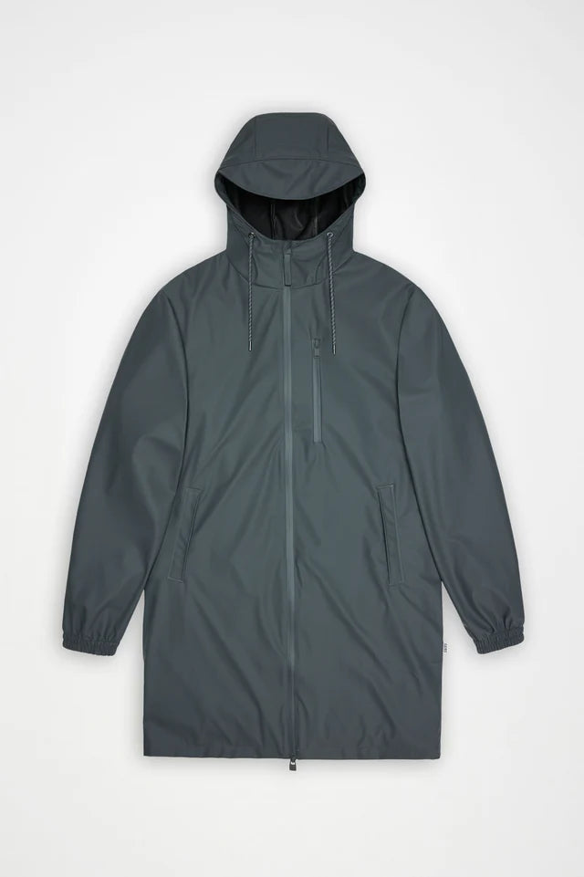 Rains Long Storm Breaker W3 Jacket Dark Grey