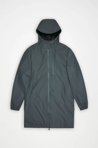 Rains Long Storm Breaker W3 Jacket Dark Grey