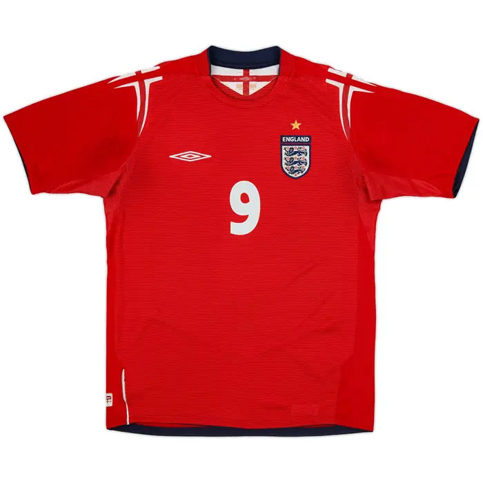 2004-06 England Away Shirt Rooney #9EL