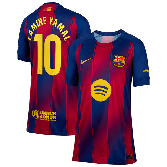 Nike Barcelona 25/26 Lamine Yamal #10 Home Jersey Youth