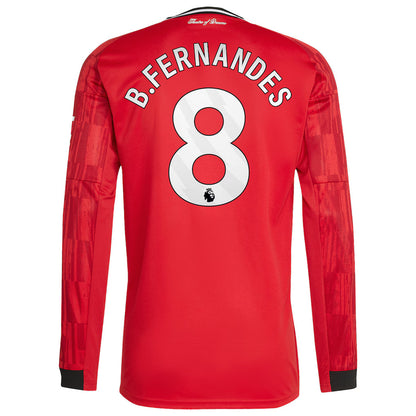 Adidas Manchester United 25/26 B.Fernandes #8 Long Sleeve Home Jersey