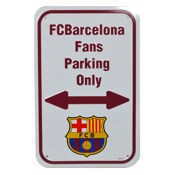 Barcelona Fan Parking Only Street Sign