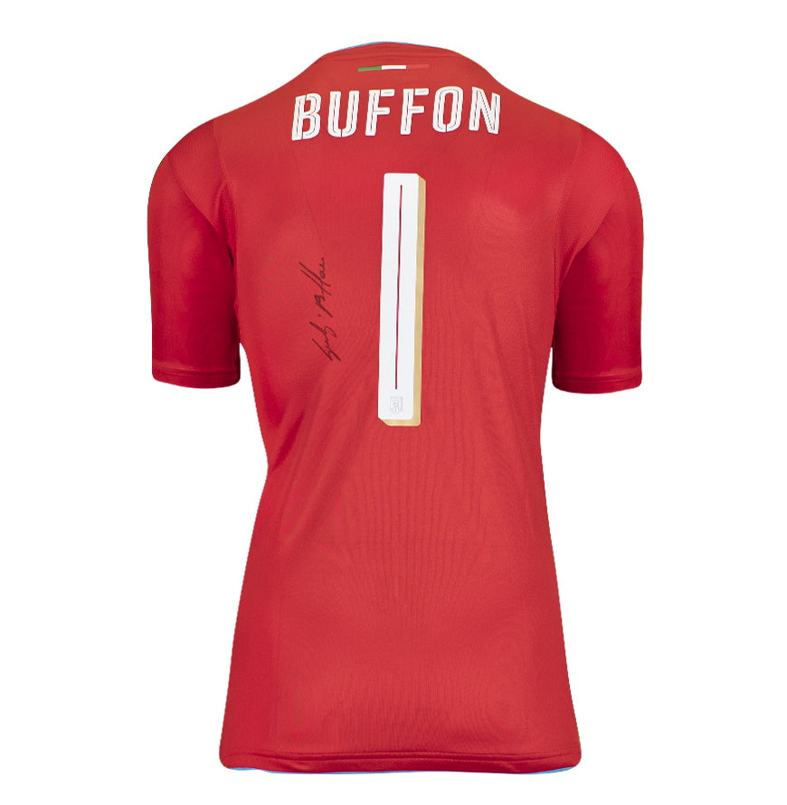 Gianluigi Buffon Authentic Signed & Framed 2016/17 Italy Goalkeeper Home Jersey