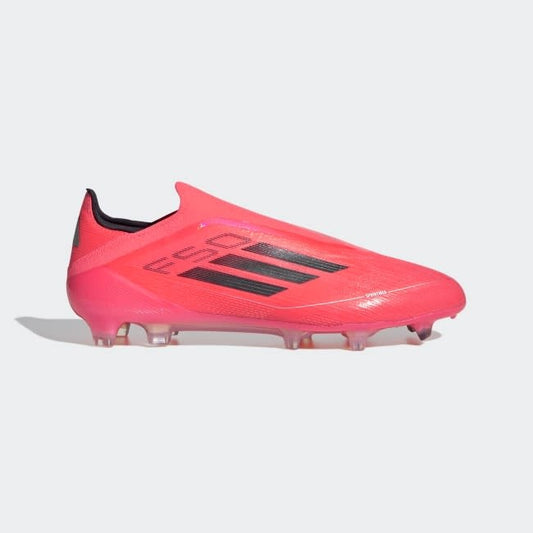 Adidas F50 Elite FG sans lacets Rose/Noir/Platine