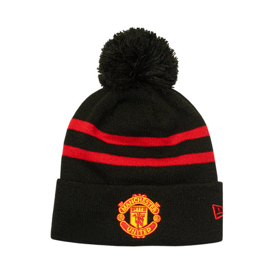 Manchester United New Era Black & Red Knit Pom Beanie