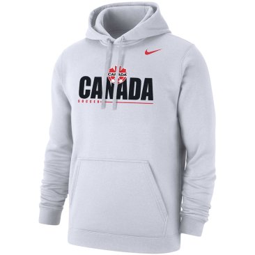 Nike Canada Soccer Club Fleece Pull Over Hoodie White