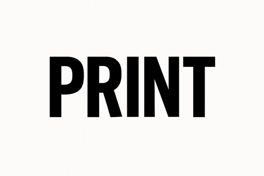 put "PRINT" with white background and black text