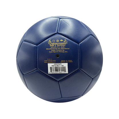 Real Madrid Navy & Gold Club Crest Soccer Ball