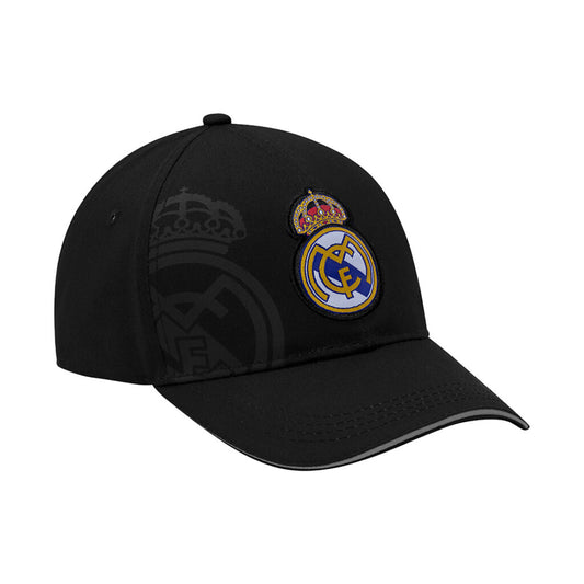 Real Madrid Black Club Crest Adjustable Hat