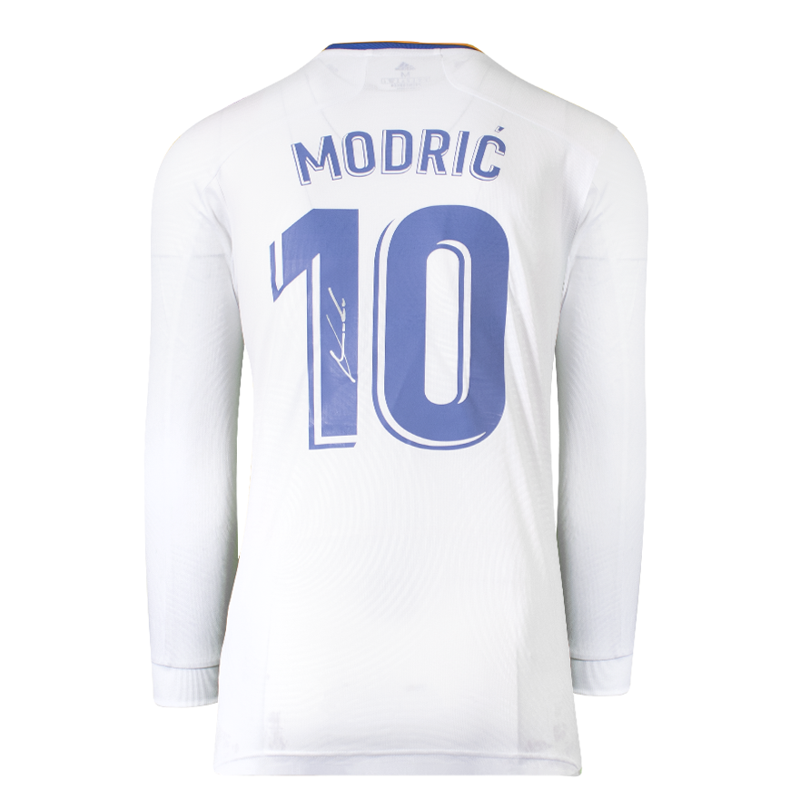 Maillot domicile authentique signé par Luka Modric 2023/2024 de la Croatie