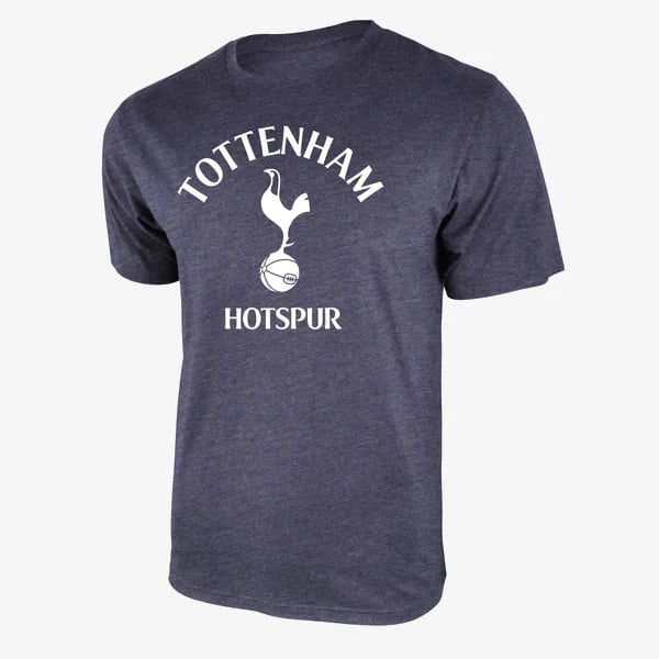 Tottenham Arched Logo Heather Navy T-Shirt